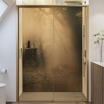 Luksus Brusedør Infinito skydedør til bruseniche m. patenteret magnet system og TüV godkendt